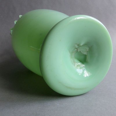 Art Nouveau Opal Glass Vase with Wavy Rim, 1900s-WK-743697