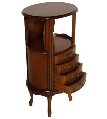 Art Nouveau Oval Lombard Nightstand from Bassano's Ebanisteria, 1920s-NJV-715142