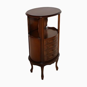 Art Nouveau Oval Lombard Nightstand from Bassano's Ebanisteria, 1920s-NJV-715142