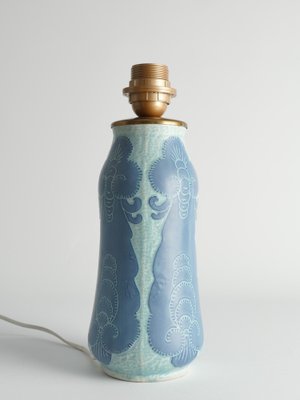 Art Nouveau Pale Blue Ceramic Table Lamp by Josef Ekberg for Gustavsberg, 1919-RUK-1821678