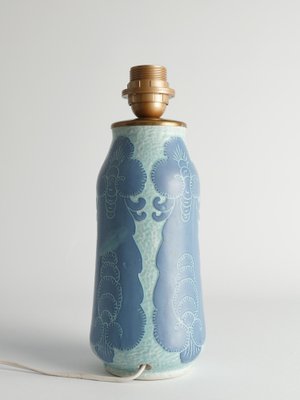 Art Nouveau Pale Blue Ceramic Table Lamp by Josef Ekberg for Gustavsberg, 1919-RUK-1821678