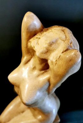 Art Nouveau Patinated Plaster of Paris Sculpture by Joseph Zomers, Belgium-QRS-960897