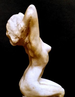 Art Nouveau Patinated Plaster of Paris Sculpture by Joseph Zomers, Belgium-QRS-960897