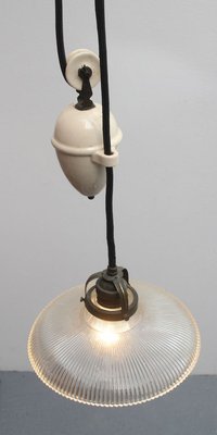 Art Nouveau Pendant Lamp from Holophane, 1920s-PF-932067