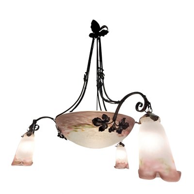 Art Nouveau Pendant Light from Muller Fréres, France, 1920s-NUC-2027637