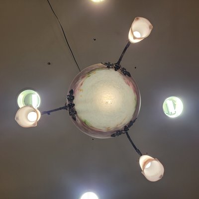 Art Nouveau Pendant Light from Muller Fréres, France, 1920s-NUC-2027637