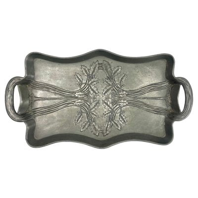 Art Nouveau Pewter Tray from C. Kurz & Company, Tiel, Netherlands, 1930s-MJY-1750912