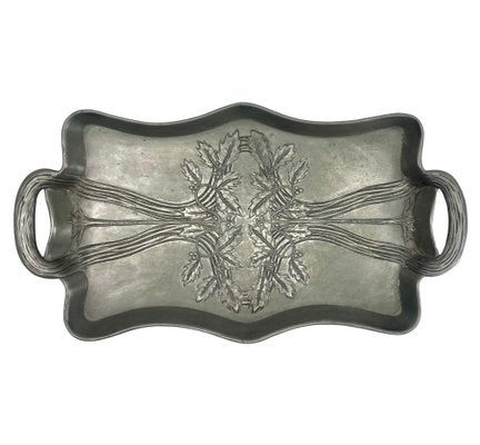 Art Nouveau Pewter Tray from C. Kurz & Company, Tiel, Netherlands, 1930s-MJY-1750912