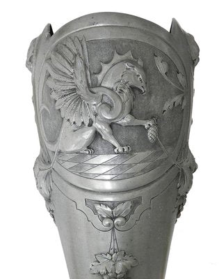 Art Nouveau Pewter Vase by André Villien, 1900s-ARU-625988