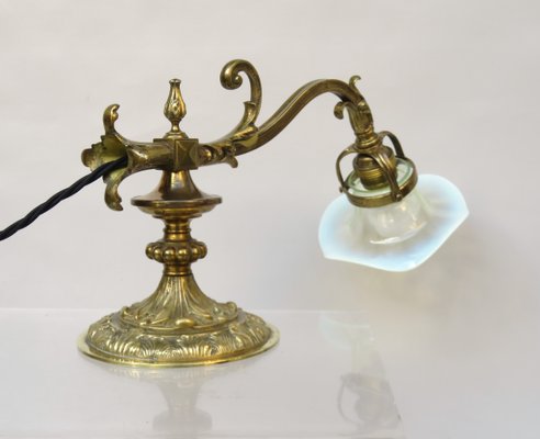 Art Nouveau Piano Table Lamp in Bronze-EY-1363933