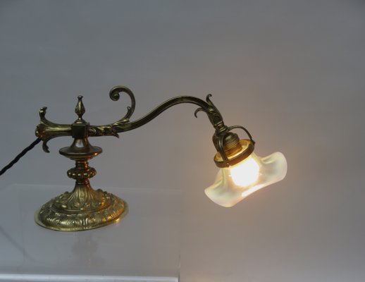 Art Nouveau Piano Table Lamp in Bronze-EY-1363933