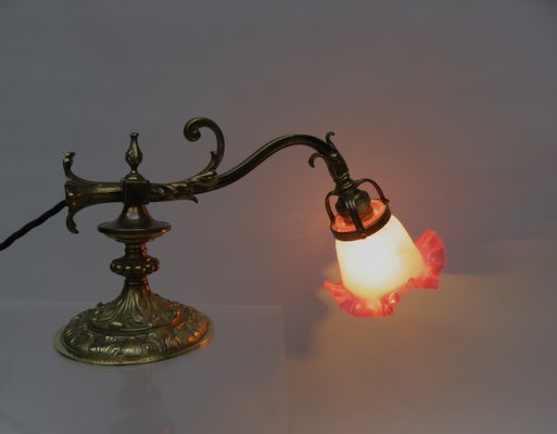 Art Nouveau Piano Table Lamp in Bronze-EY-1363933