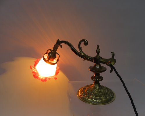 Art Nouveau Piano Table Lamp in Bronze-EY-1363933