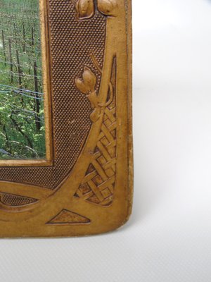 Art Nouveau Picture Frame in Vulcanized Fibre-EY-1017575