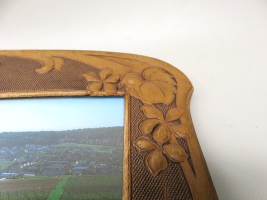 Art Nouveau Picture Frame in Vulcanized Fibre-EY-1017575