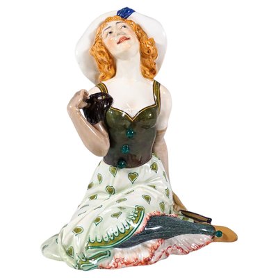 Art Nouveau Pierrette Figurine attributed to Martin Wiegand for Meissen, Germany, 1900s-EMT-1704064