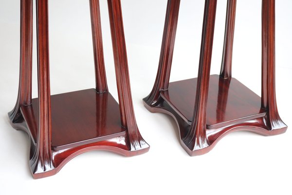 Art Nouveau Plant Stands / Pedestals by Louis Majorelle, France, 1907, Set of 2-WIP-1735981