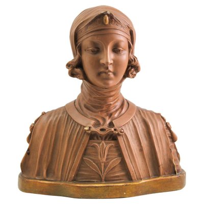 Art Nouveau Plaster Detailed and Stylized Womens Bust-MJY-1355704