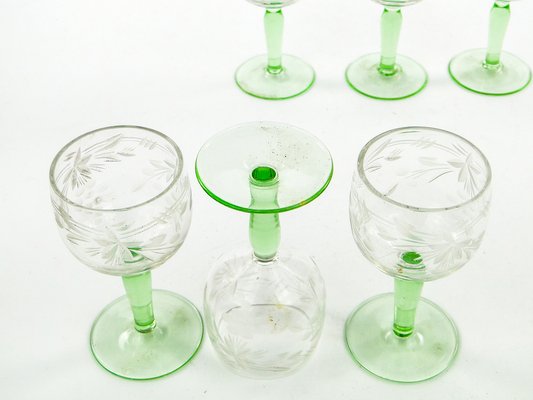 Art Nouveau Polish Wine Glasses, 1900s, Set of 6-BKO-1823056