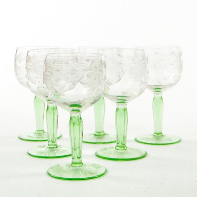 Art Nouveau Polish Wine Glasses, 1900s, Set of 6-BKO-1823056