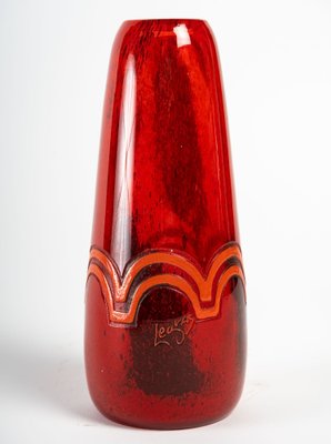 Art Nouveau Powdered Glass Vase from Legros-UQL-1334792