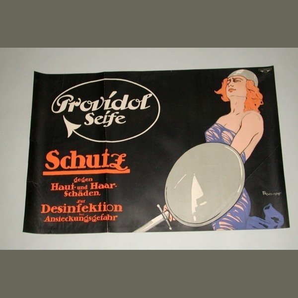 Art Nouveau Providol Soap Advertising Poster by C. Behrens for Trumpf, 1909