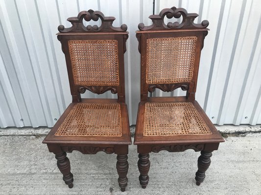 Art Nouveau Raffia Chairs, 1920s, Set of 2-WQQ-1251726