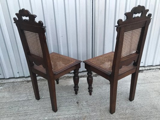 Art Nouveau Raffia Chairs, 1920s, Set of 2-WQQ-1251726