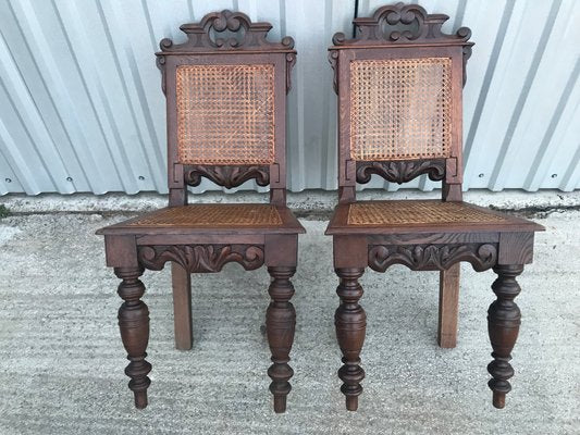 Art Nouveau Raffia Chairs, 1920s, Set of 2-WQQ-1251726