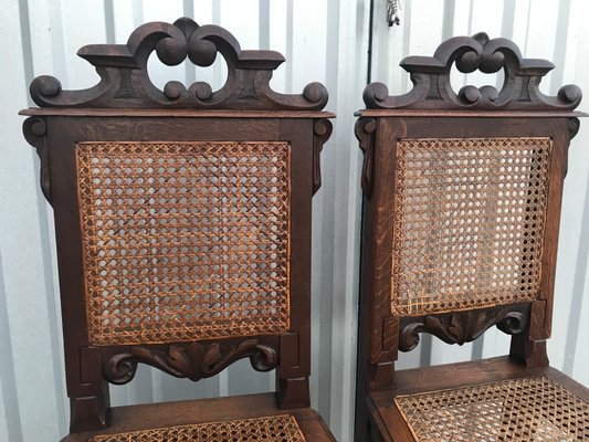 Art Nouveau Raffia Chairs, 1920s, Set of 2-WQQ-1251726