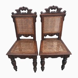 Art Nouveau Raffia Chairs, 1920s, Set of 2-WQQ-1251726