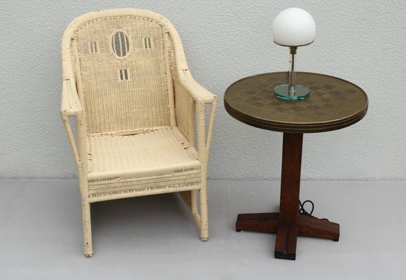 Art Nouveau Rattan Armchair, 1890s-DUM-1420801