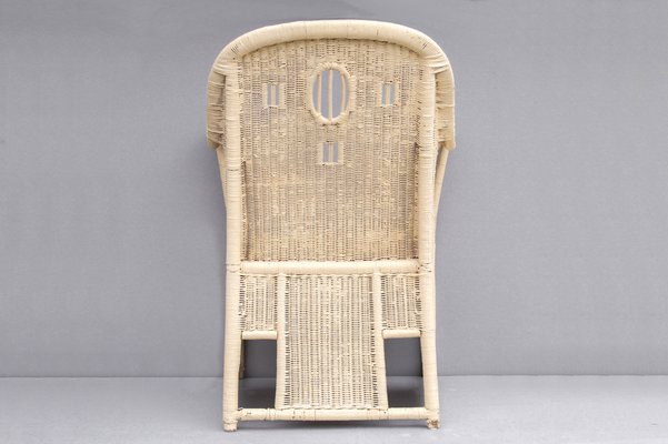 Art Nouveau Rattan Armchair, 1890s-DUM-1420801