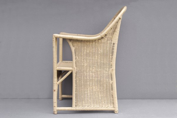 Art Nouveau Rattan Armchair, 1890s-DUM-1420801