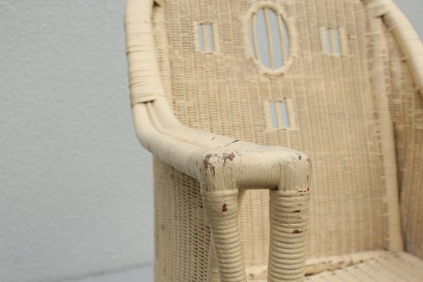 Art Nouveau Rattan Armchair, 1890s-DUM-1420801