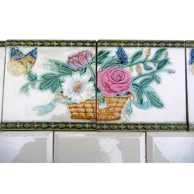 Art Nouveau Relief Tiles from Morialmé, 1900s, Set of 2-VDW-914538