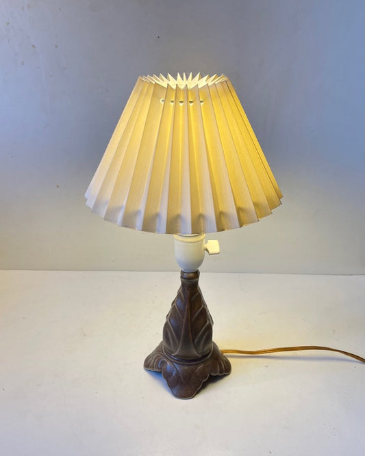 Art Nouveau Revival Ceramic Table Lamp by Søholm, 1950s