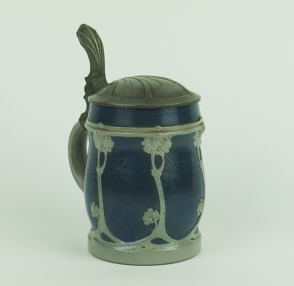 Art Nouveau Sandstone Mug, 1890s