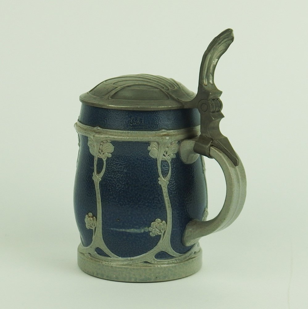 Art Nouveau Sandstone Mug, 1890s