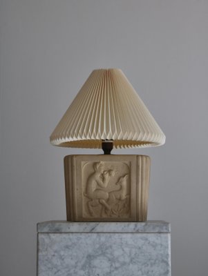 Art Nouveau Sandstone Table Lamp by Illums Bolighus, Copenhagen, 1930s-WRF-1324328