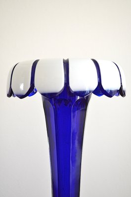 Art Nouveau Scandinavian Blue Glass Vase, Denmark, 1890s-OV-1384143