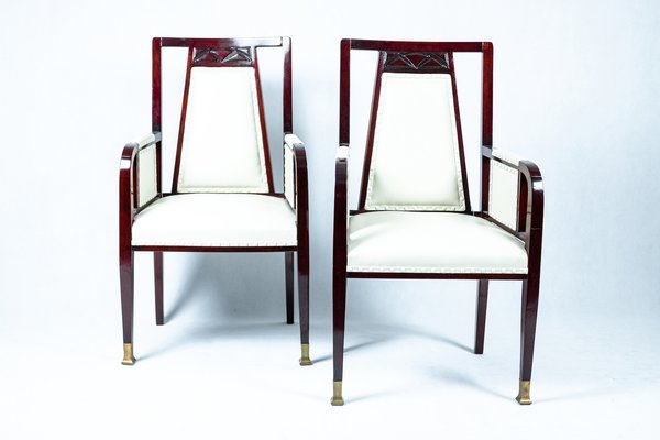 Art Nouveau School Armchair by Otto Wagner, Set of 2-TSE-1187697