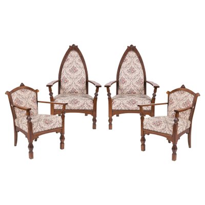 Art Nouveau Seating Ensemble by Ede Toroczkai Wigand, 1910s, Set of 4-ABO-1440470