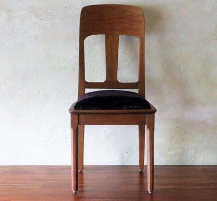 Art Nouveau Side Chair in Oak, 1900s-ED-1815188