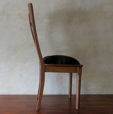 Art Nouveau Side Chair in Oak, 1900s-ED-1815188