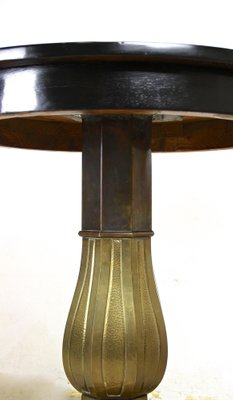 Art Nouveau Side Table with Brass Base, Austria, 1910s-TQA-1322370