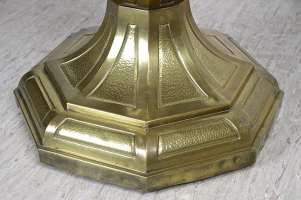 Art Nouveau Side Table with Brass Base, Austria, 1910s-TQA-1322370