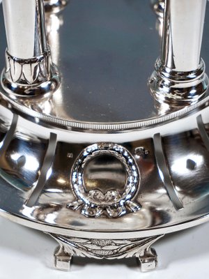 Art Nouveau Silver Centerpiece with Glass Bowl by F. Schlesinger, 1890s-EMT-2039411