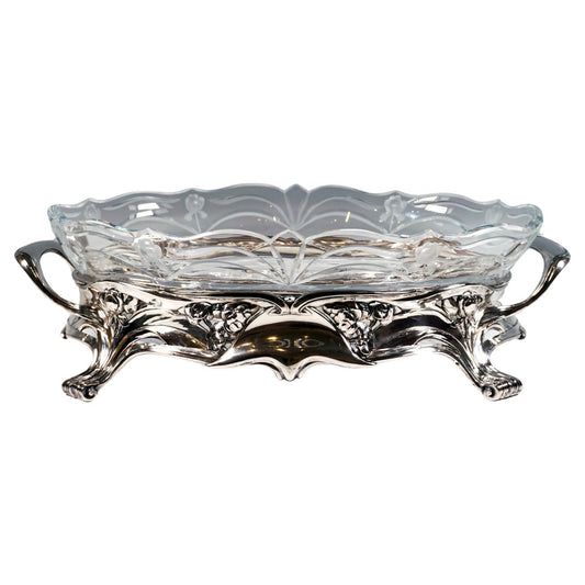 Art Nouveau Silver Jardinière by Bruckmann & Sons for Lazarus Posen, Germany, 1900s