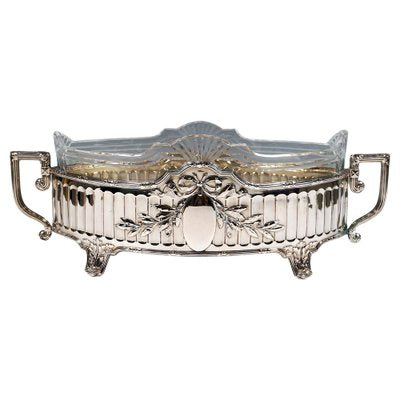 Art Nouveau Silver Jardinière in Navette Form from Koch & Bergfeld, Germany, 1900s-EMT-1722019